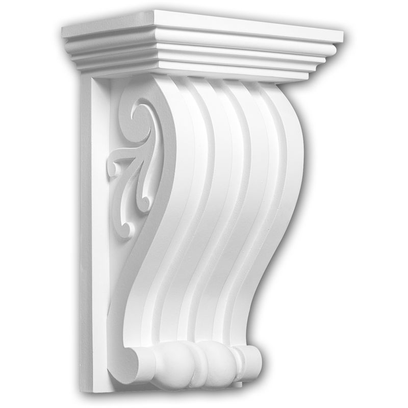 Profhome Decor - Corbel 119017 Profhome Shelve Wall board Decorative Element Ionic style white