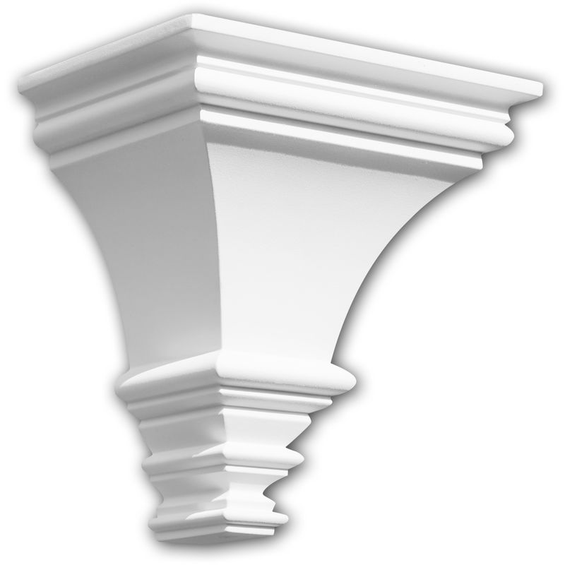 Profhome Decor - Corbel 119014 Profhome Shelve Wall board Decorative Element Doric style white