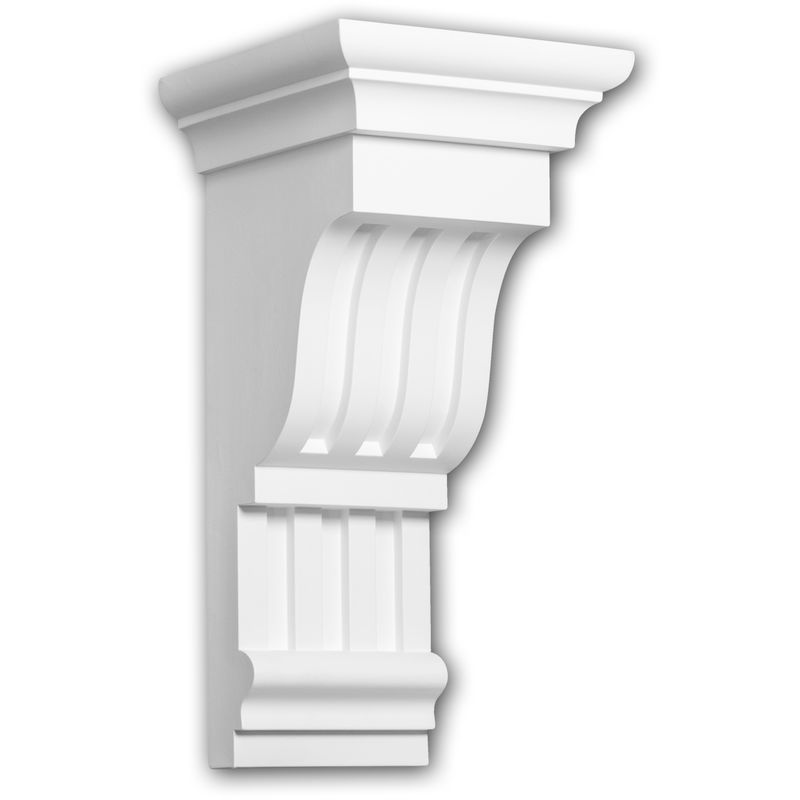 Profhome Decor - Corbel 119018 Profhome Shelve Wall board Decorative Element Doric style white