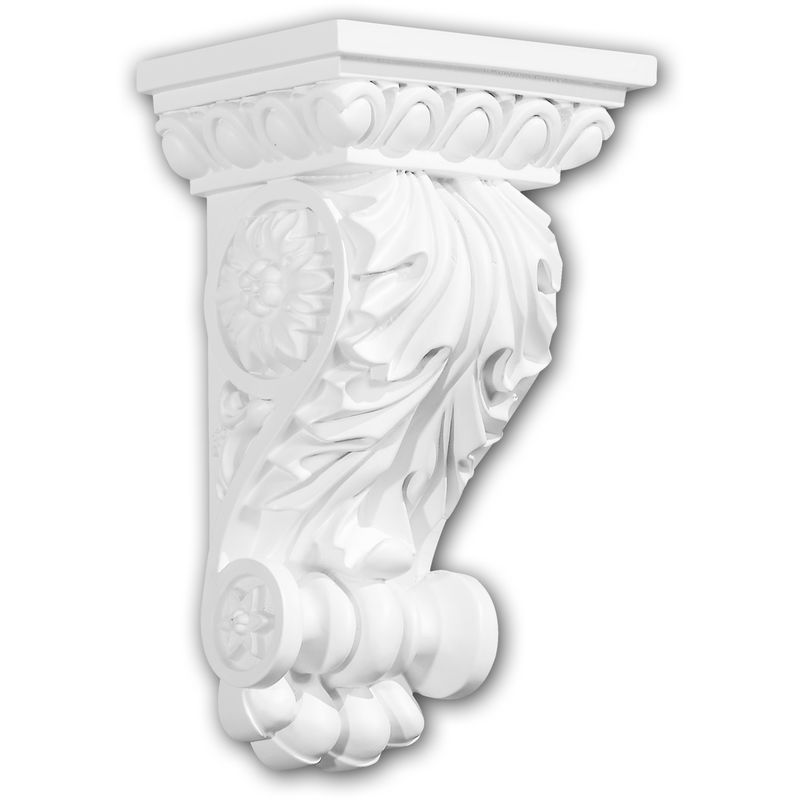 Profhome Decor - Corbel 119016 Profhome Shelve Wall board Decorative Element Corinthian style white