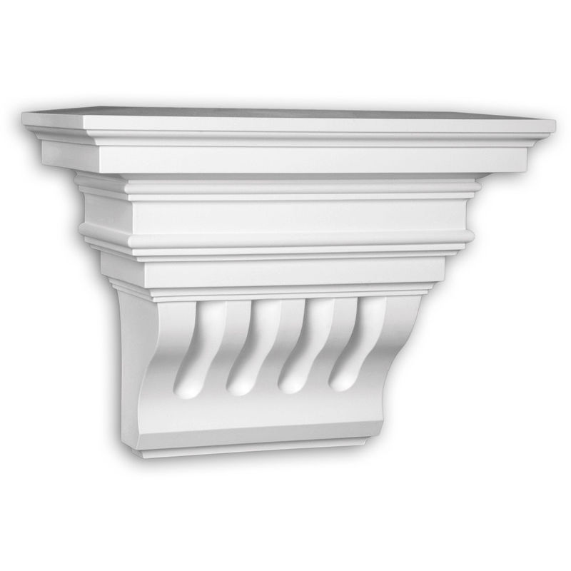 Corbel Profhome 483301 Facade moulding Deco element Facade element Corinthian style white - white