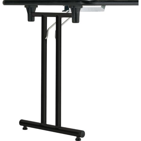 Corbetta Klapptisch Gestell höhenverstellbar Flexo 1 - Breite 400 mm, schwarz - Stapelbares Tisch Gestell höhenverstellbar aus Stahl für kleine Klapptische