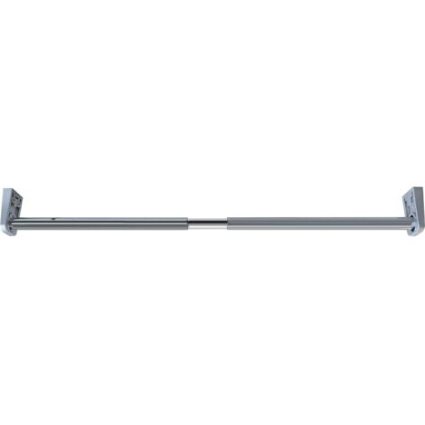 Corbetta Kleiderstange ausziehbar 700-1100mm, ø 19/22mm + Endkappen & Rohrträger