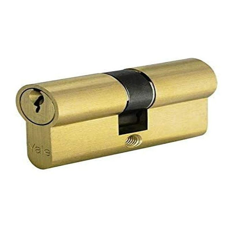 Image of Yale - cilindro europeo di sicurezza per serratura serie 210 Y210KD2731D1000, ottone, lungh. 27/31 mm, 3 chiavi, duplica chiave protetta, pronto da