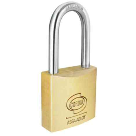 Corbin lucchetto di sicurezza rettangolare 50 mm in ottone arco lungo