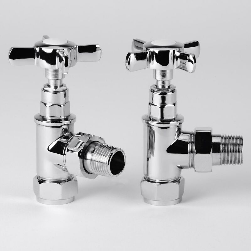 Image of Corby Angled Traditional Radiator Valve set