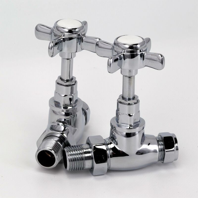 Image of Corby Straight Traditional Radiator Valve set