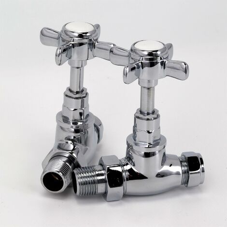 Corby Straight Traditional Radiator Valve set
