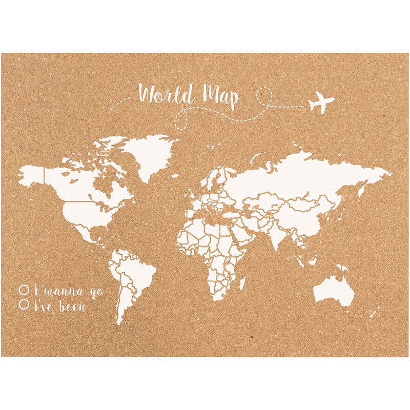 

Corcho mapa del mundo blanco 60x45cm