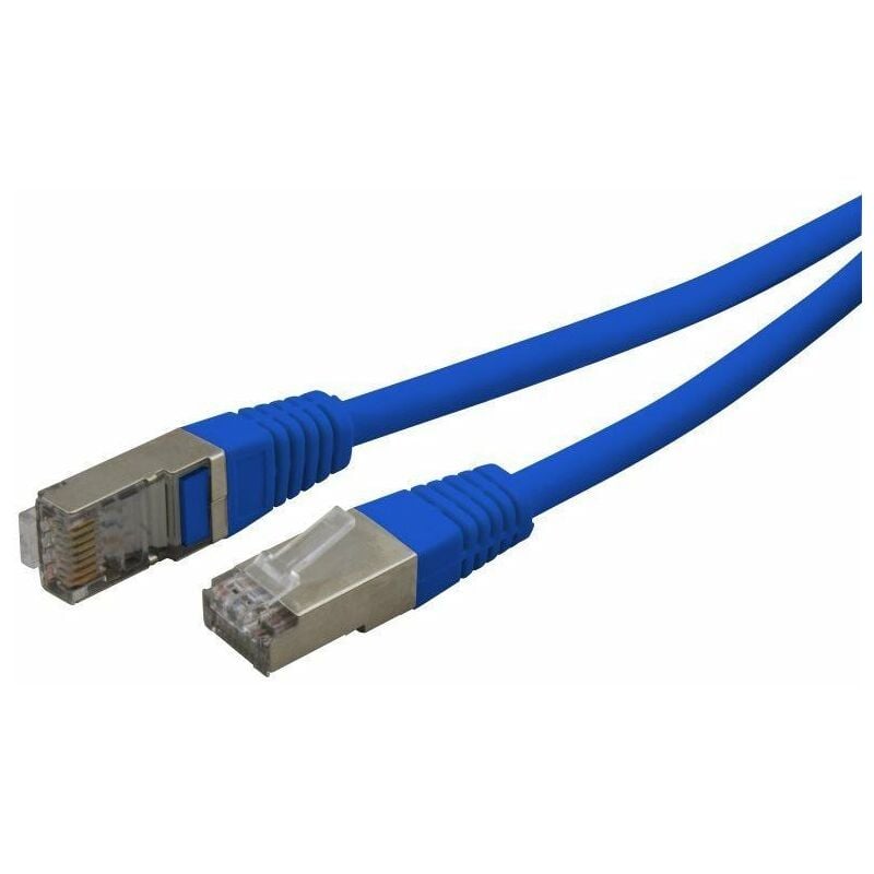 AVB - RJ45 Cat.6 network cable shielded f/utp 1.00m Copper - Blue - 997349