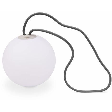 CORDA 25 – Lampe LED sphérique à suspendre. boule lumineuse à accrocher. Ø 25cm. rechargeable