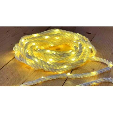 Corda Bianca Maxi Gocce Led bianco caldo 5mt GIOCOPLAST
