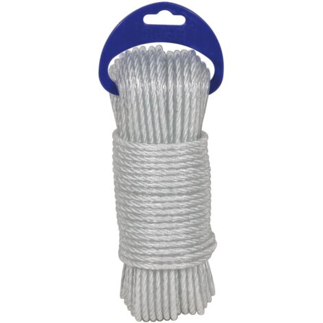 CORDA CAVETTATA PE PLASTIFICATA 4C 5MM BIANCA