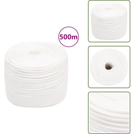 Corda da ormeggio - vidaXL Corda per barca Completamente Bianca 8 mm 500 m in Polipropilene - Corda da campeggio