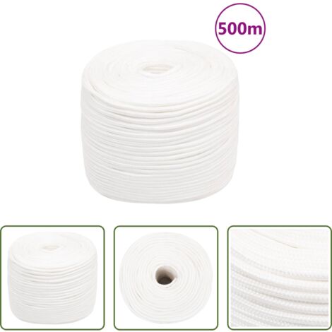 Corda da pesca -  Corda per barca Completamente Bianca 10 mm 500 m in Polipropilene