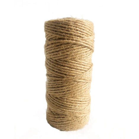 Corda di iuta naturale Ø 1,5 mm ± 100 m, ideale per giardinaggio, bricolage, artigianato e strutture per arrampicarsi per gatti.