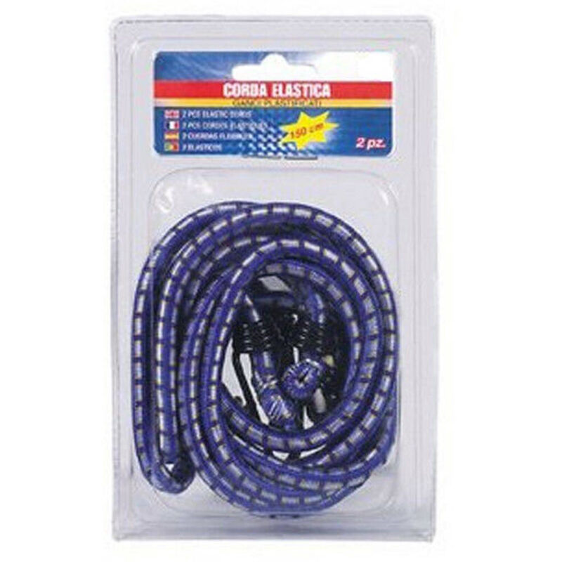 Corda Elastica 150 Cm 2 Pezzi In Blister Accessori Auto Accessori Emergenza - - Trade Shop Traesio