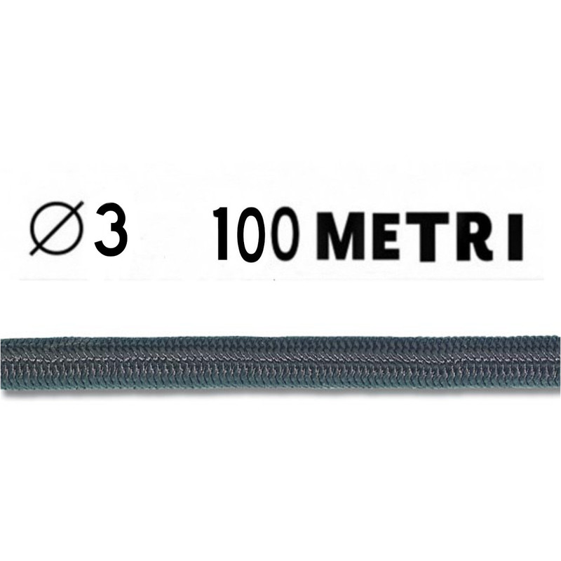 Image of Corda elastica diametro 3 mm nera in bobina da 100 metri nautica