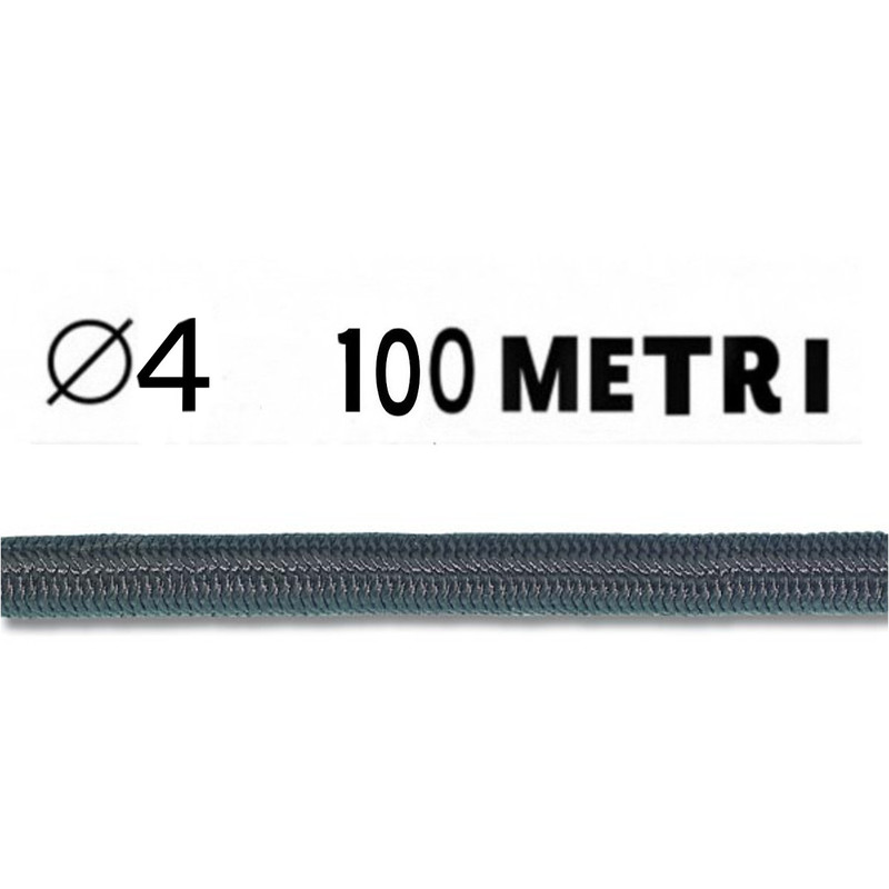 Image of Corda elastica diametro 4 mm nera in bobina da 100 metri nautica