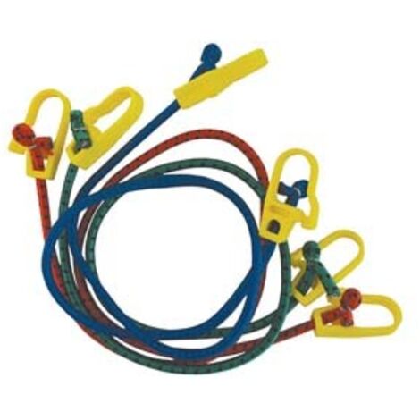 CORDA ELASTICA  ALLACCIABAGAGLI CON GANCI IN PVC- - ø mm.8x120cm. - 10 pezzi