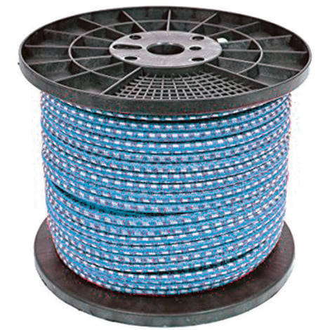 Corda elastica speciale marina bianca filo segnale blu navy diametro 10 mm  in bobina da 50 metri nautica