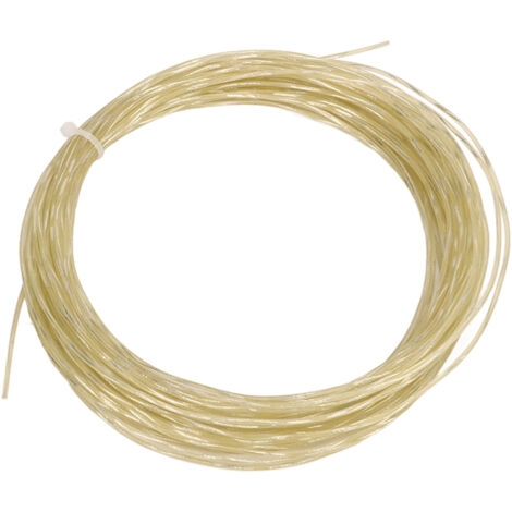 Corda elastica per racchetta da tennis in nylon e titanio, 12,2 m, 1,30 mm, ricambio, beige.