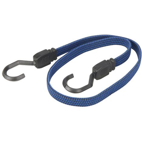 Corda elastica piatta con gancio in acciaio ricoperto in plastica 889 mm silverline