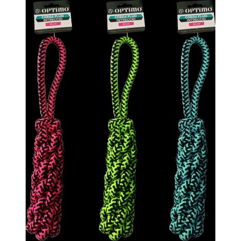 CORDA FLUO INTRECCIO 34 CM GIOCO IDEALE PER IL TUO CANE OKX