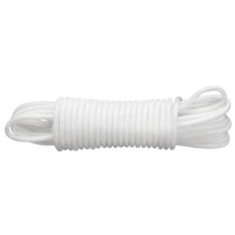 Corda in plastica bianco diametro 5 mm lunghezza mt 15 - masidef