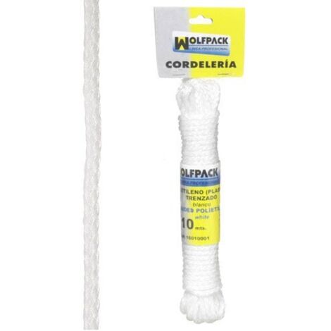 Corda in plastica wolfpack bianco 10 metri intrecciata