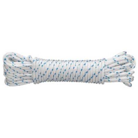 Corda in poliestere diametro 4 mm bianco/bl l mt 20 - masidef