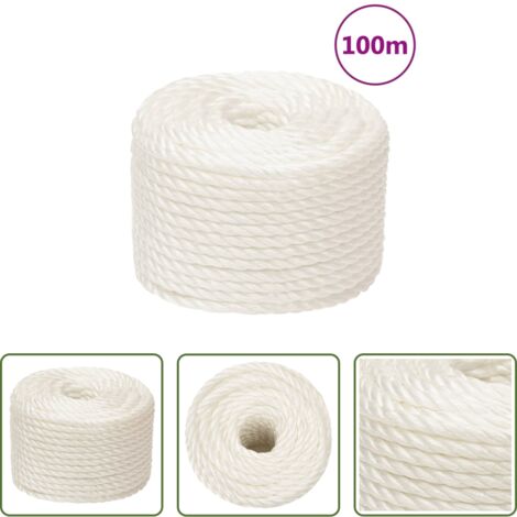 Corda in polipropilene -  Corda da Lavoro Bianca 10 mm 100 m in Polipropilene