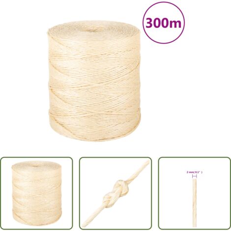 Corda in sisal -  Corda in Sisal 100% 2 mm 300 m