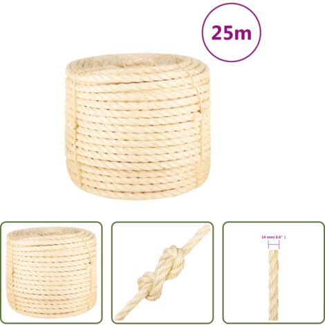 Corda naturale -  Corda in Sisal 100% 14 mm 25 m