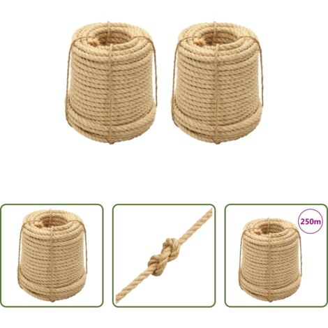 Corda naturale -  Corde in Sisal 2 pz 12 mm 250 m