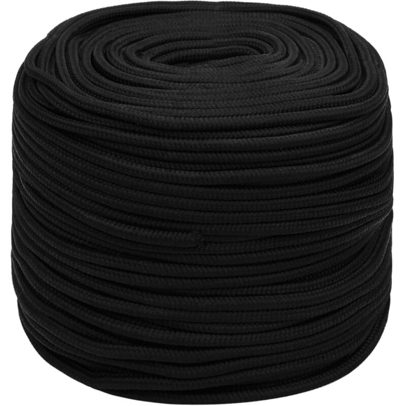 Corda da Lavoro Nera 10 mm 250 m in Poliestere