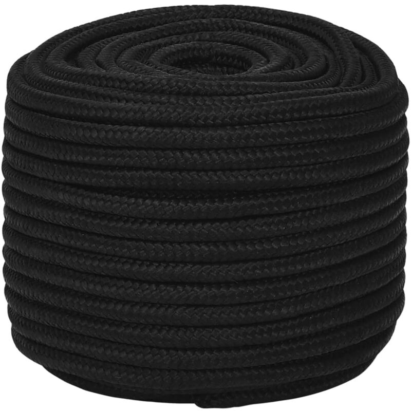 Corda da Lavoro Nera 14 mm 25 m in Poliestere