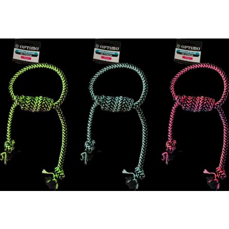 CORDA PER CANI A FORMA DI ANELLO IN COLORAZIONE ASSORTITA FLUO 17 CM IDEALE COME GIOCO OKXX