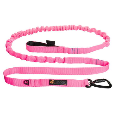 Corda per cani JoQu® Canicross Rope Shock rosa neon con ammortizzatore