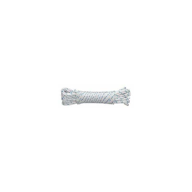Corda in poliestere bianco blu diam 4 mm x 20 mt