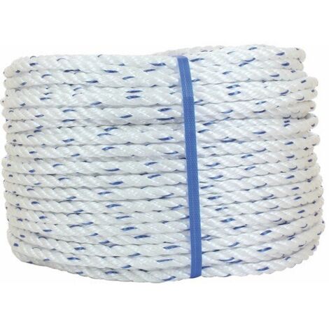Cordage polypropylène. coloris blanc. diamètre 16 mm en rouleau de 50 ml - CORDERIE MESNARD SAS