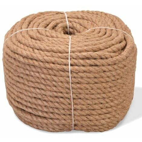 vidaXL Corde 100 % Jute Corde de Chanvre Cordon Fibre Cordage Multi-taille