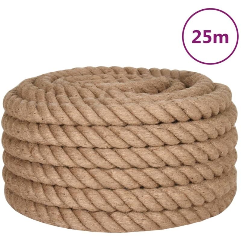 Corde de jute 25 m de long 40 mm d'épaisseur