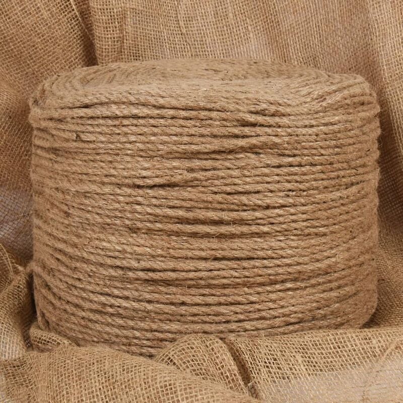 Corde de jute 250 m de long 6 mm d'épaisseur