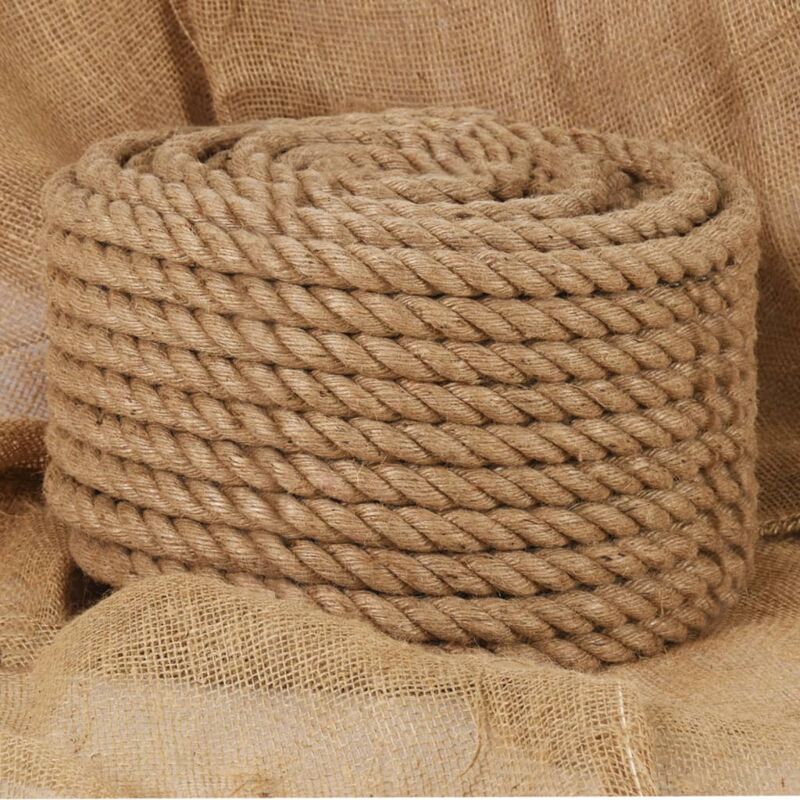 Corde de jute 25 m de long 20 mm d'épaisseur