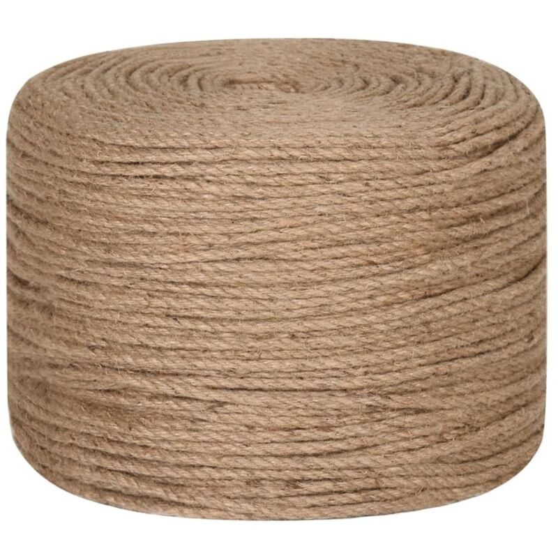Corde de jute 100 m de long 6 mm d'épaisseur Vidaxl
