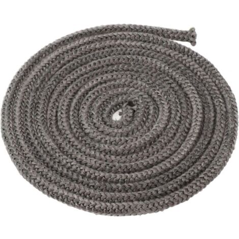 Corde à feu pour poêle à bois, kit de corde noire 8 mm x 3 m, 12 mm x 2 m, bande d'étanchéité autocollante pour poêle, cheminée, porte de four (8 mm x 3 m)