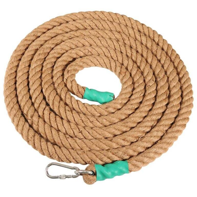 Corde à Grimper avec Mousqueton , Corde de Bataille Power Training - Corde pour l'Entraînement Musculaire, Formation de Force-30mm3m-.. Debuns