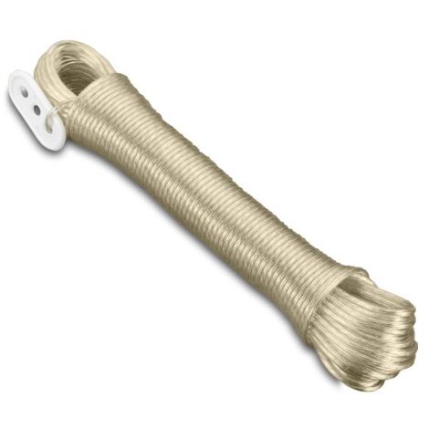 Corde à linge 20m en acier – Résistance 150 kg – Tendeur inclus – Couleurs assorties pour usage domestique – Metaltex
