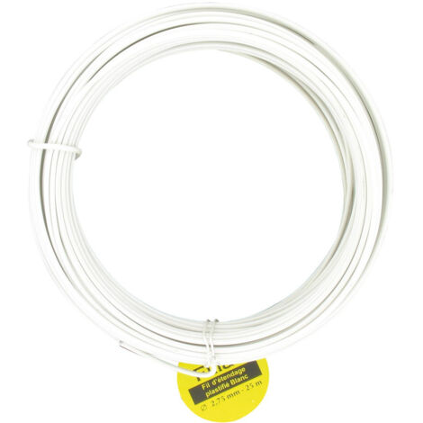 Corde à linge  fil plastifié blanc ø 2,75 mm 25